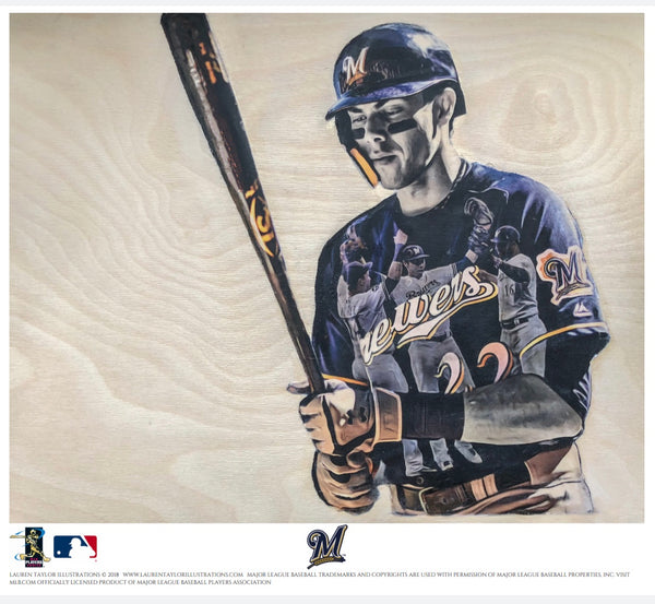 Christian Yelich Drawing Kiss-cut Stickers 