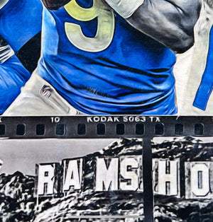 "Rams House - Super Bowl LVI Champs" (Featuring Stafford, Kupp, Donald and Ramsey) Los Angeles Rams - Print