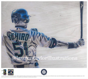 "Ichi-Virtuoso" (Ichiro Suzuki) - Officially Licensed MLB Print - Limited Release