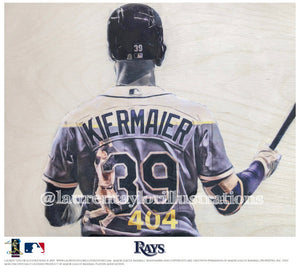 "Kiermaier" (Kevin Kiermaier) - Officially Licensed MLB Print - Limited Release
