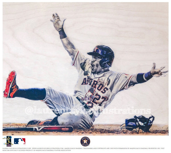 Gigante (Jose Altuve) Houston Astros - 1/1 Original on Wood