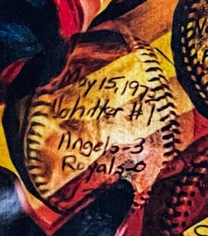 "No Hitter" (Nolan Ryan) Houston Astros - Mixed Media 1/1 Original on Wood