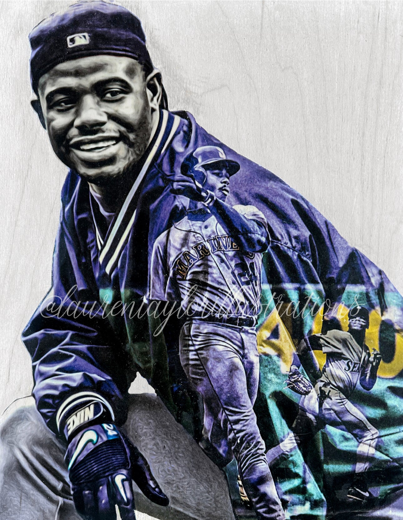 Seattle Mariners Ken Griffey Jr. Autographed Framed Teal Nike