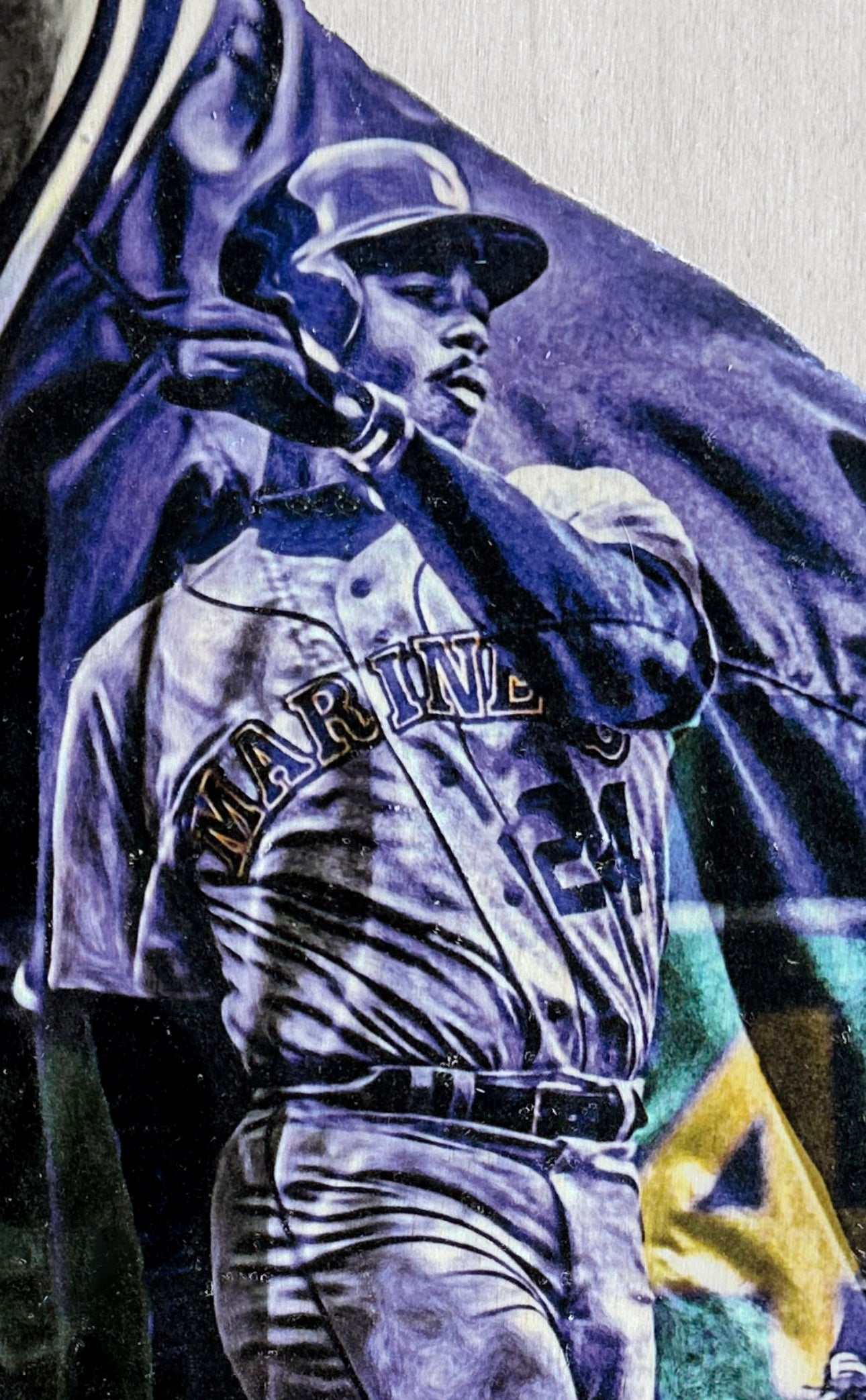 "Kid Griffey" (Ken Griffey Jr.) Seattle Mariners - Officially Licensed MLB Print - TEAL ARTIST AUTO /50