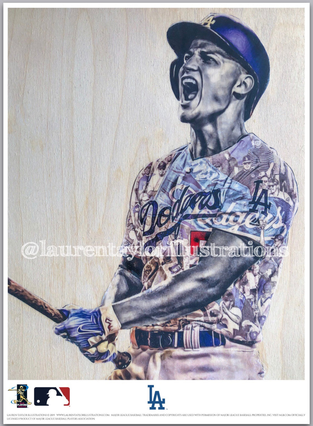 "C-Seag" (Corey Seager) - Officially Licensed MLB Print - Limited Release