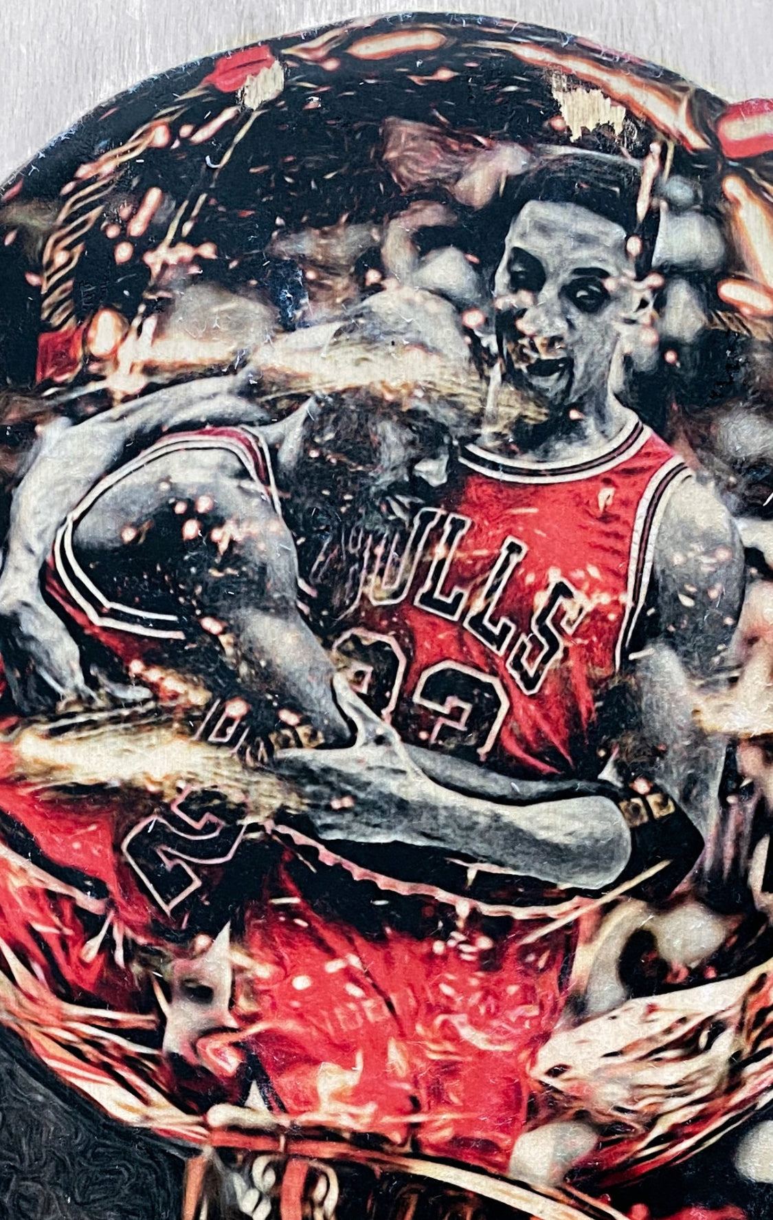 "1997" (Michael Jordan) Chicago Bulls - 1/1 ORIGINAL on Birchwood