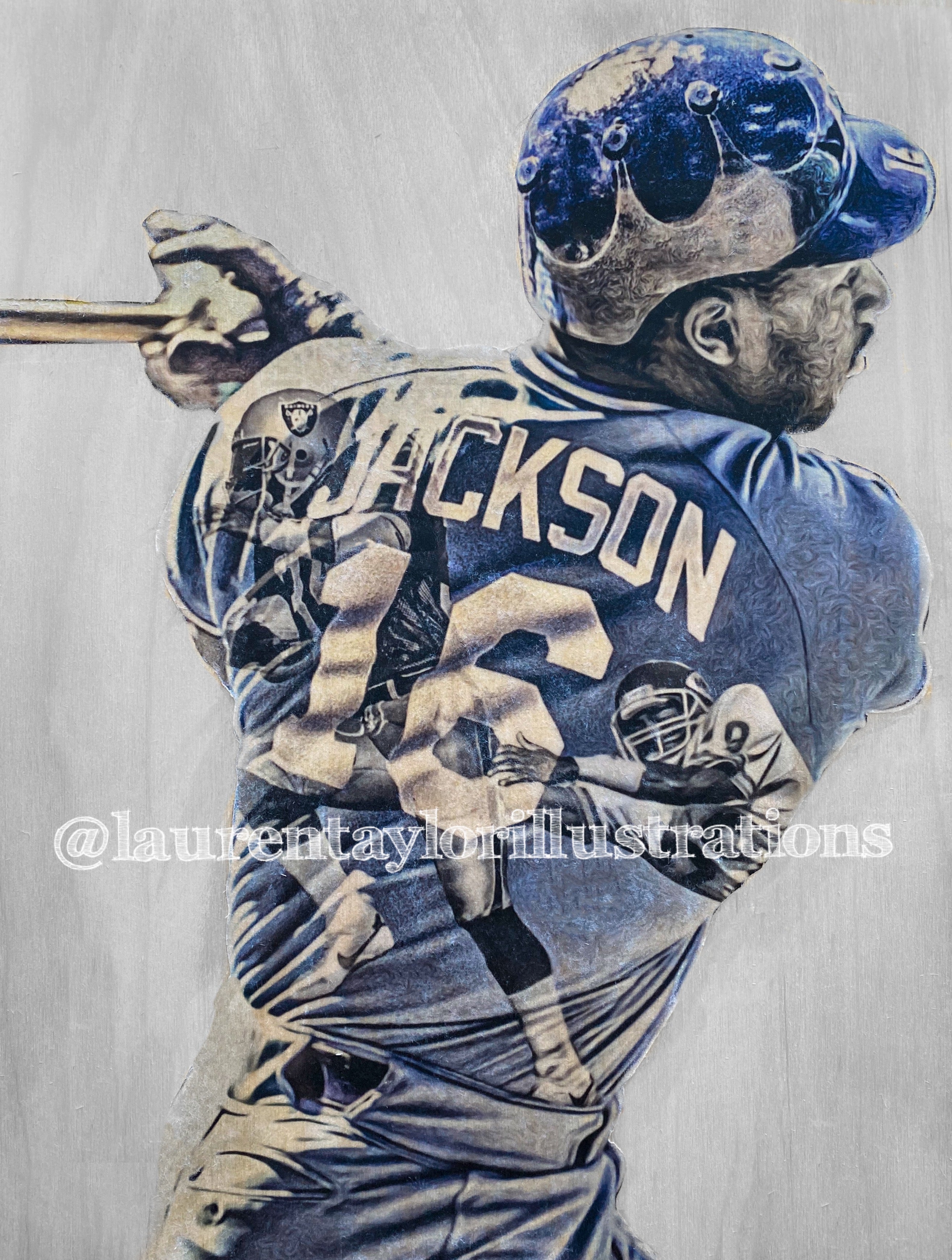 BO Jackson Kansas City Royals 8x10 Sports Photo (LX)