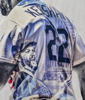 "King Kershaw" (Clayton Kershaw) 2020 World Series - Officially Licensed MLB Print - Limited Release