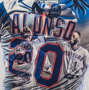 Pete Alonso Polar Bear New York Mets Baseman Art Wall Room Poster - POSTER  20x30