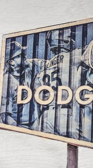 "Dodger Blue" (World Series Commemorative Piece Part II) Los Angeles Dodgers - 1/1 Original on Wood