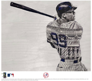 "99" (Aaron Judge) New York Yankees - Officially Licensed MLB Print - SILVER ARTIST SIGNATURE Limited Release /5