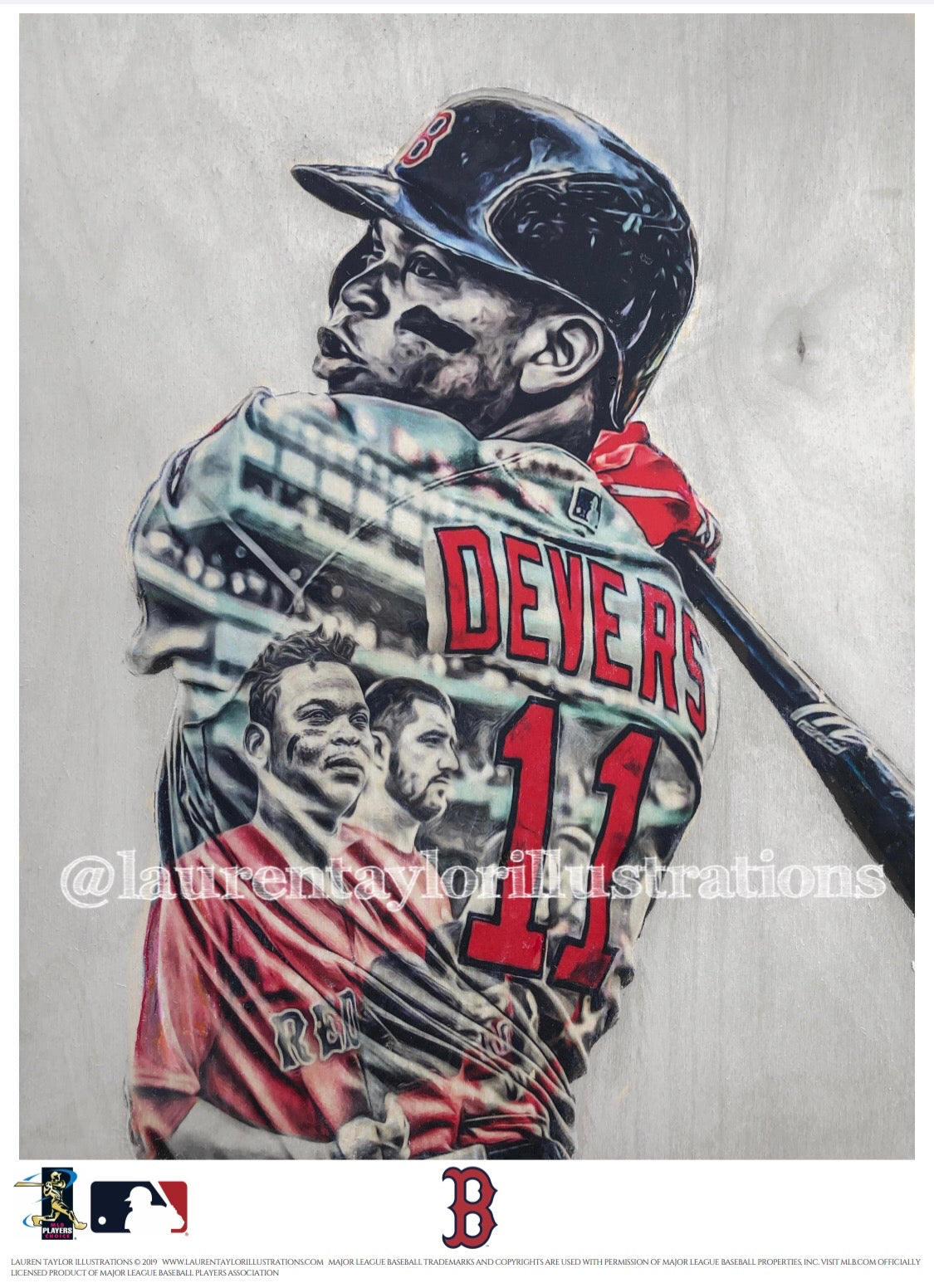 "Raffy 2 Scoops" (Rafael Devers) Boston Red Sox - Officially Licensed MLB Print - Limited Release