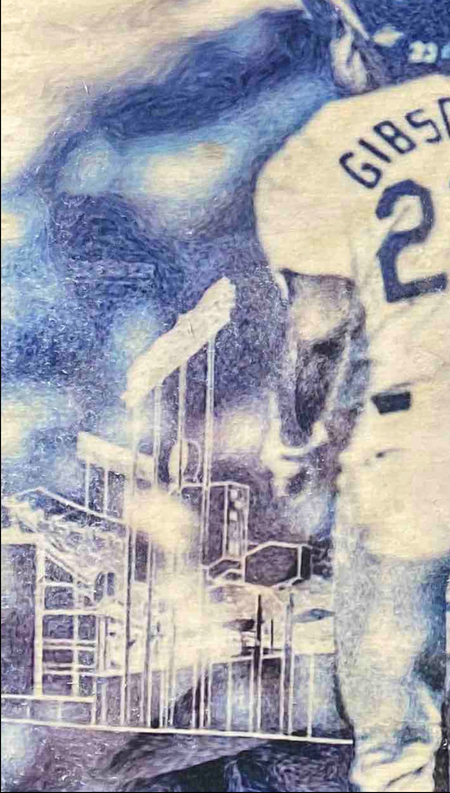 "Gibby” (Kirk Gibson) Los Angeles Dodgers - 1/1 Original on birchwood