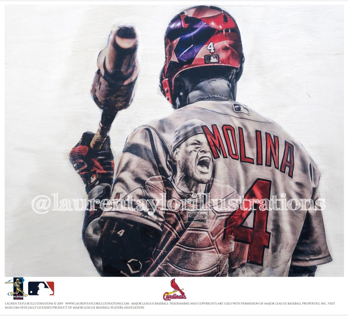 Yadi (Yadier Molina) St. Louis Cardinals - Officially Licensed MLB Print  - Limited Release