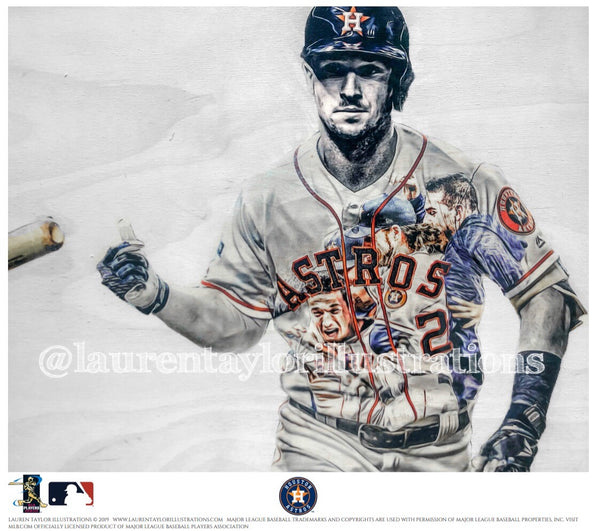 Houston Astros Lithograph print of Alex Bregman 2022 11 x 14