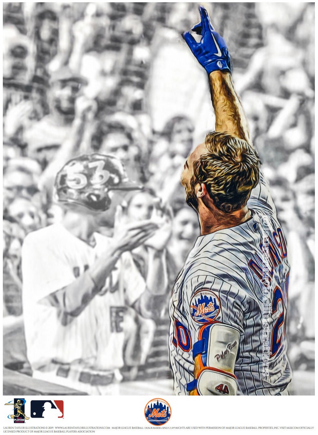 "53" (Pete Alonso) New York Mets - Officially Licensed MLB Print - Limited Release