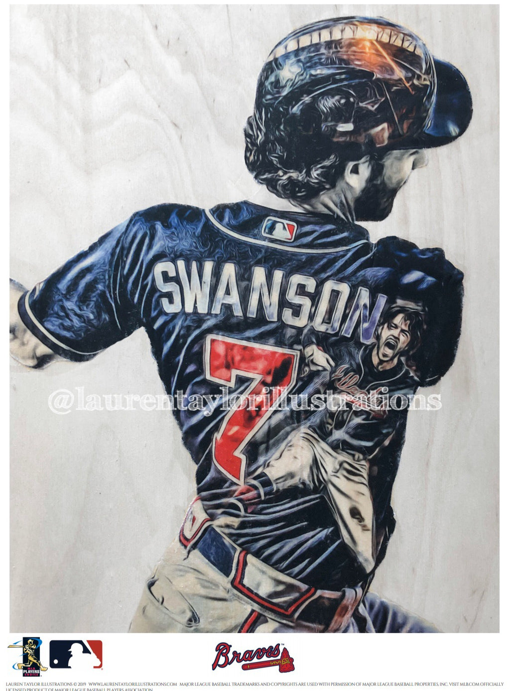 "Swanson" (Dansby Swanson) Atlanta Braves - Officially Licensed MLB Print - Limited Release