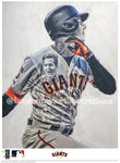 "Mike Yaz" (Mike Yastrzemski) San Francisco Giants - Officially Licensed MLB Print - Limited Release