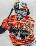 "Adley" (Adley Rutschman) Baltimore Orioles - 1/1 Original on Wood