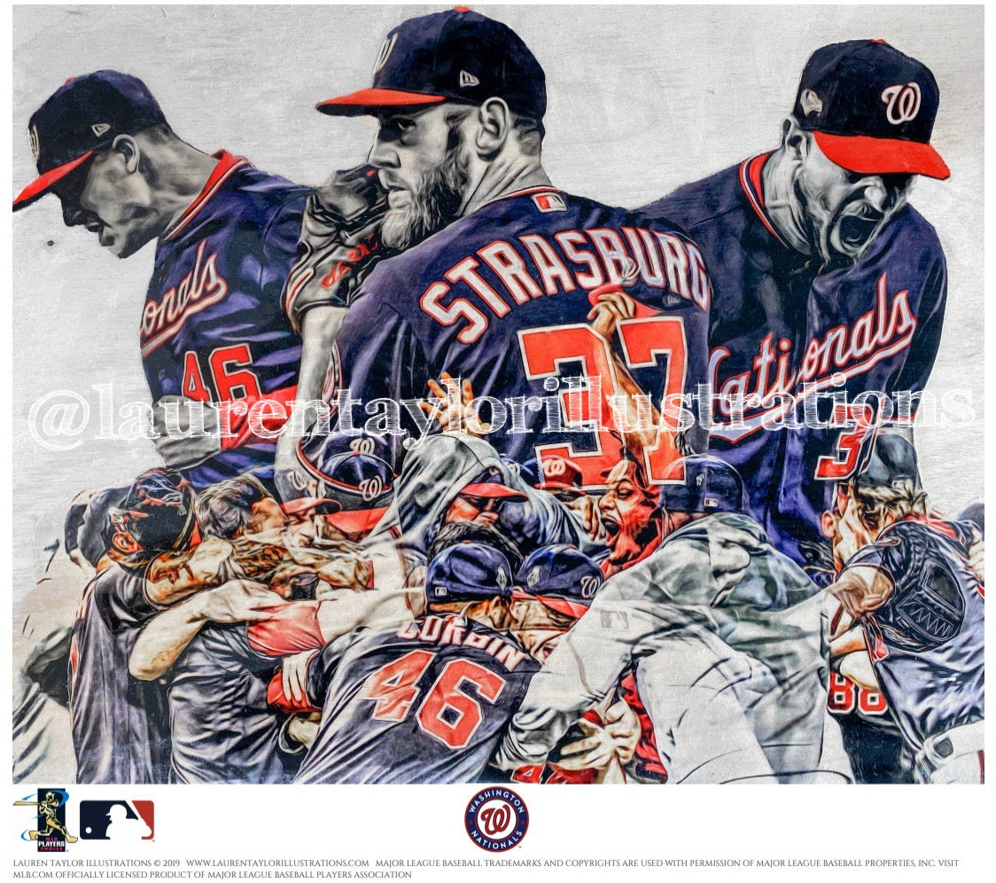 Fight Finished (Washington Nationals) World Series Commemorative Piece  (Part 1) - Officially Licensed MLB Print - Limited Release