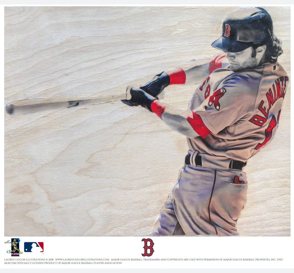 "Benni Biceps" (Andrew Benintendi) - Officially Licensed MLB Print - Limited Release