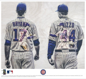 "Bryzzo" (Kris Bryant and Anthony Rizzo) Chicago Cubs - Officially Licensed MLB Print - BLUE SIGNATURE LIMITED RELEASE /5