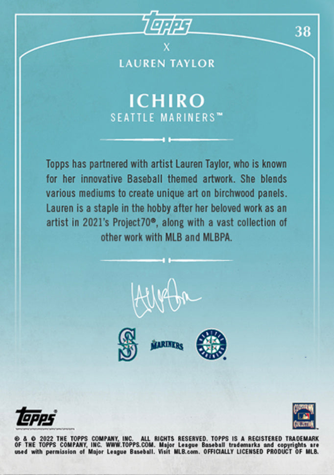 Lauren Taylor x Topps - Artist Autographed Ichiro Suzuki Base Card