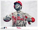 "World Series Bound Phillies!" (Harper, Realmuto, Schwarber, and Hoskins) Philadelphia Phillies - Officially Licensed MLB Print - Limited Release /1000