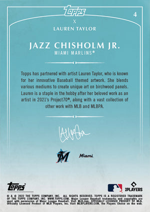 Lauren Taylor x Topps - Artist Autographed Jazz Chisholm Jr. Base Card