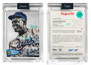 /200 Teal Artist Signature - Jackie Robinson - 130pt Card #798 by Lauren Taylor - Baseball Card