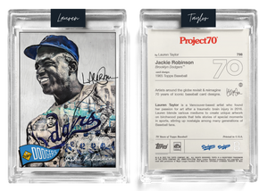 Black Artist Signature - Jackie Robinson - 130pt Card #798 by Lauren Taylor - Baseball Card