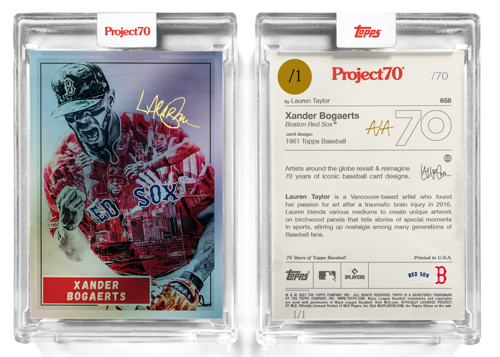 20 Red Artist Signature - Topps Project 70 130pt card #104 by Lauren