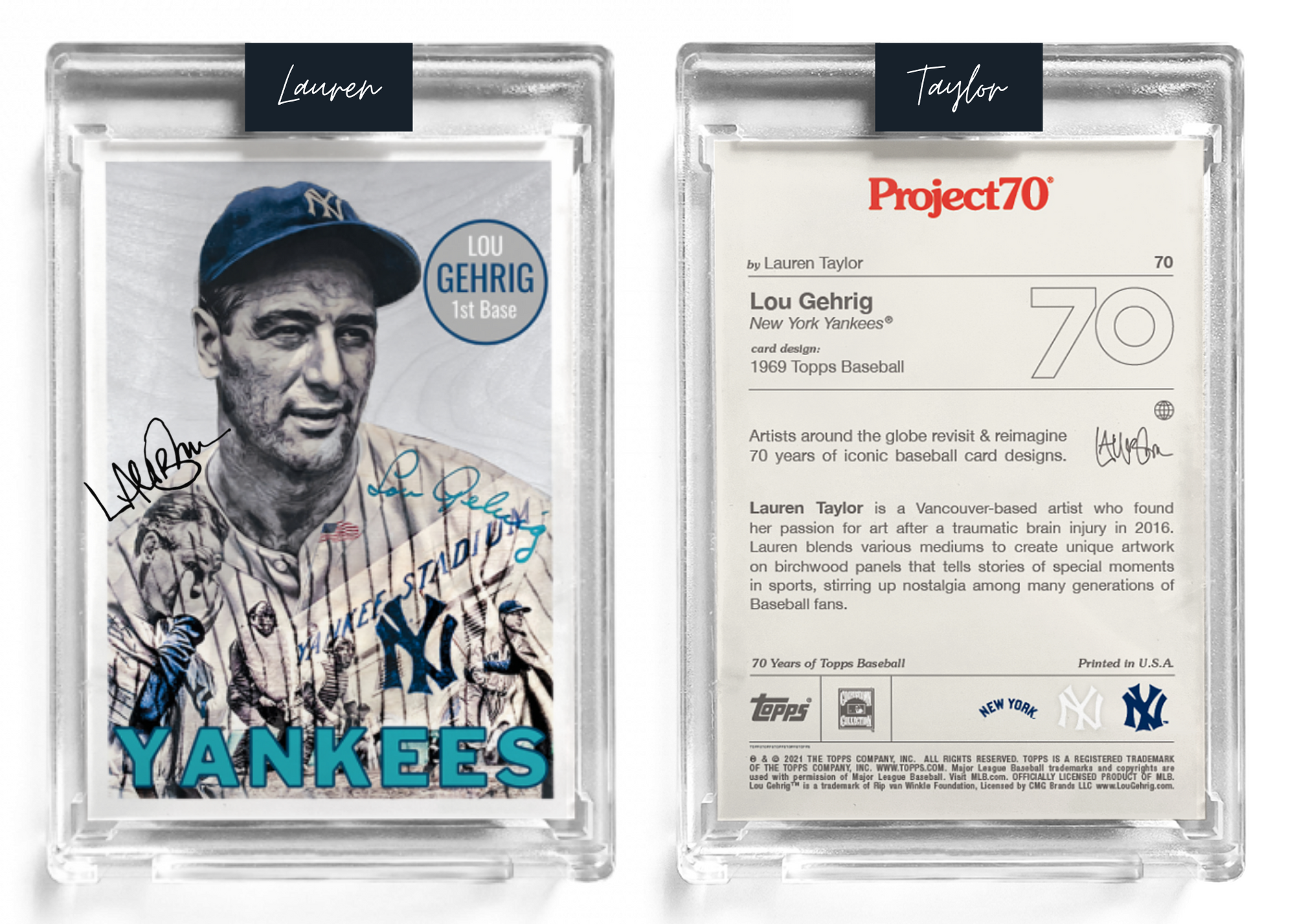 200 Orange Artist Signature - Topps Project 70 130pt card #422 by Lau