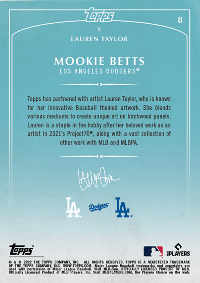Mookie Betts Los Angeles Dodgers Autographed Game-Used White and