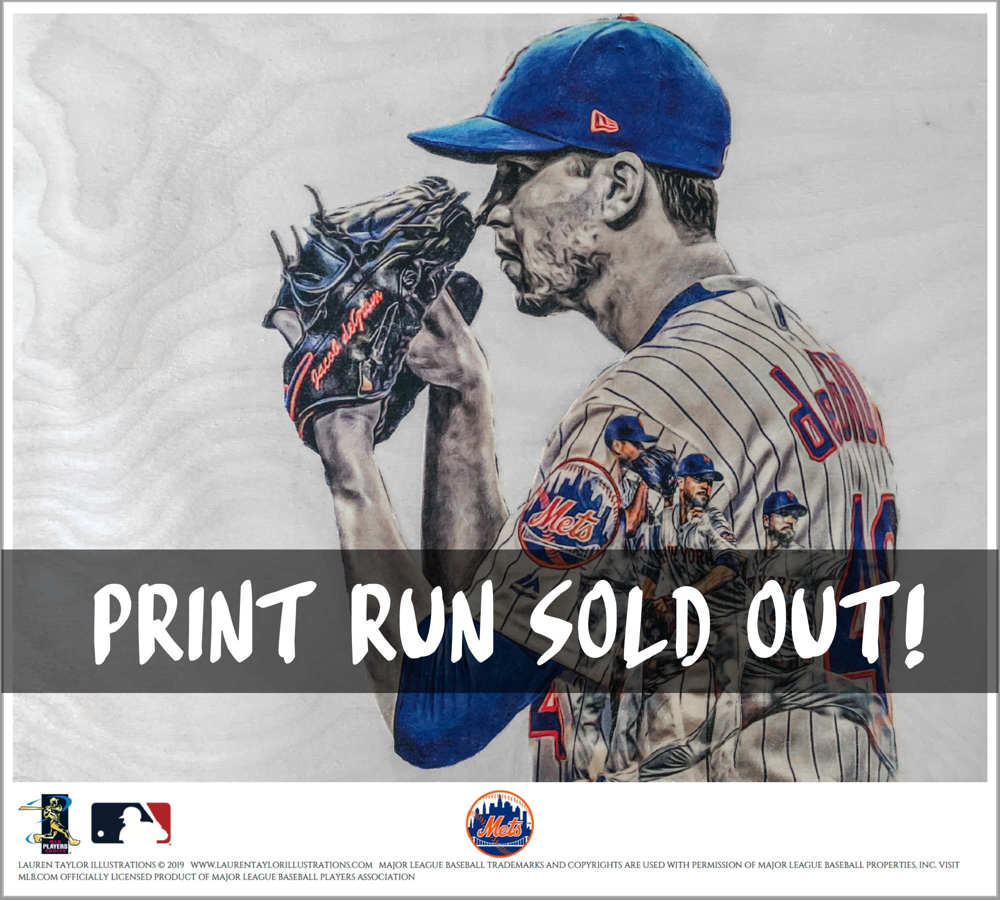 "deGrominator" (Jacob deGrom) - Officially Licensed MLB Print - Limited Release