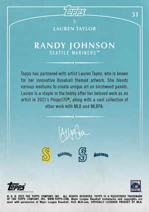 Lauren Taylor x Topps - Artist Autographed Randy Johnson Base Card