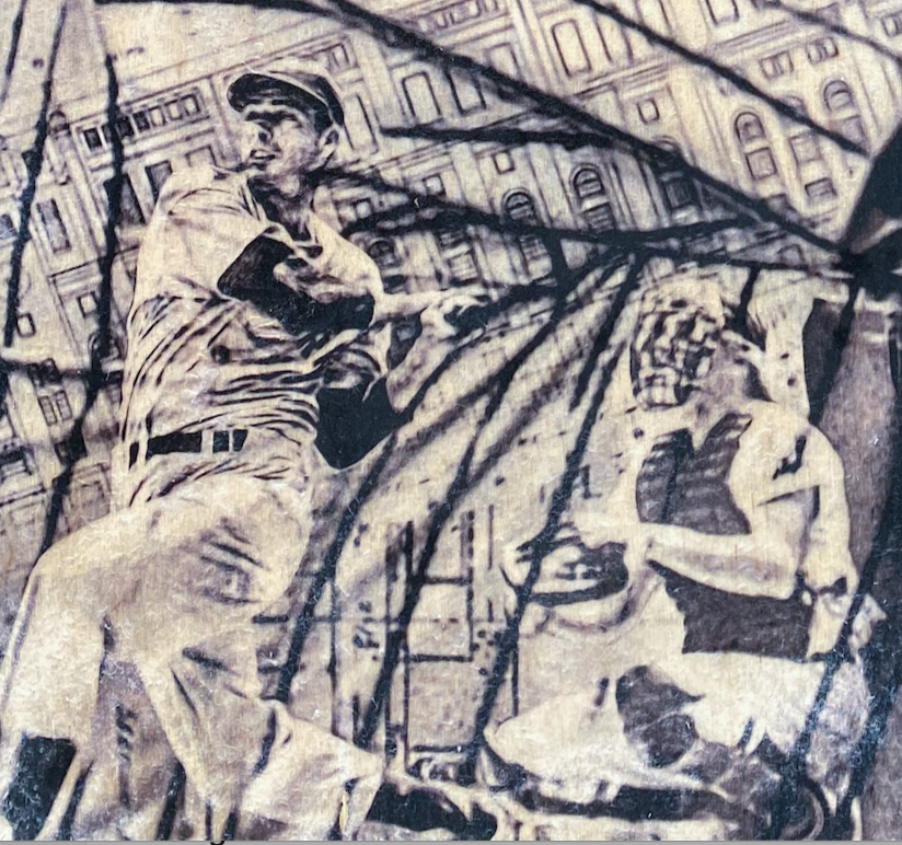 "The Yankee Clipper" (Joe DiMaggio) New York Yankees - 1/1 Original on Birchwood