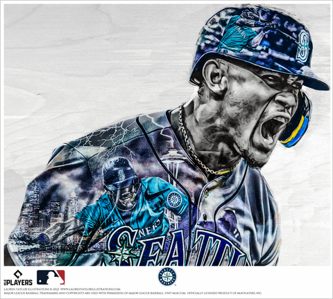 "J-Rod" (Julio Rodriguez) Seattle Mariners - Officially Licensed MLB Print - Limited Release /500