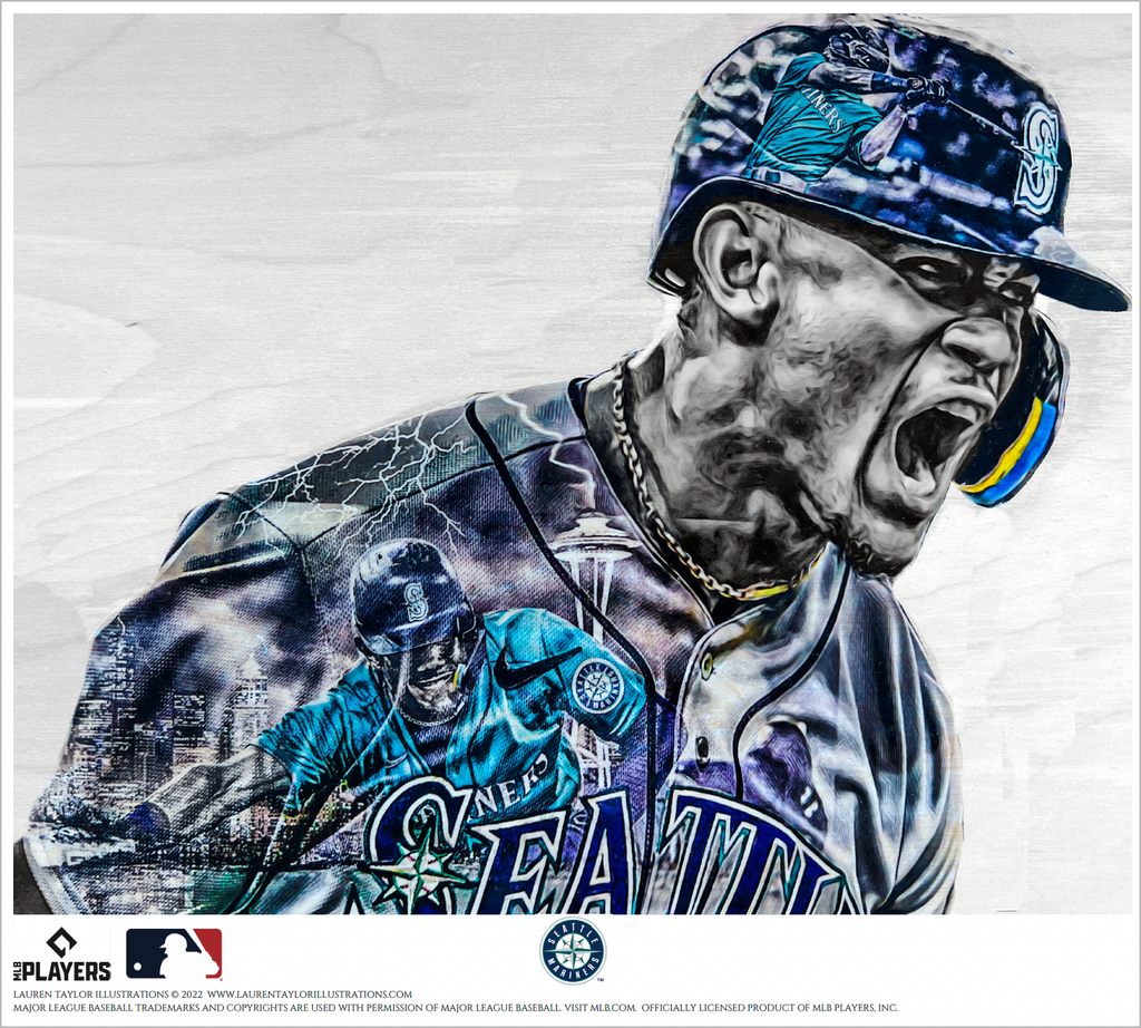 KLew_1 (Kyle Lewis ft. JP Crawford) Seattle Mariners - Officially  Licensed MLB Print - Limited Release