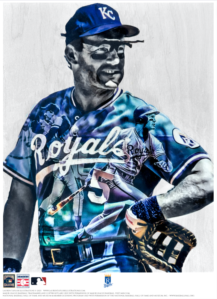 HOF Mullet (George Brett) Kansas City Royals - Officially Licensed MLB  Print - Limited Release /500