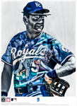 "HOF Mullet" (George Brett) Kansas City Royals - Officially Licensed MLB Print - Limited Release /500