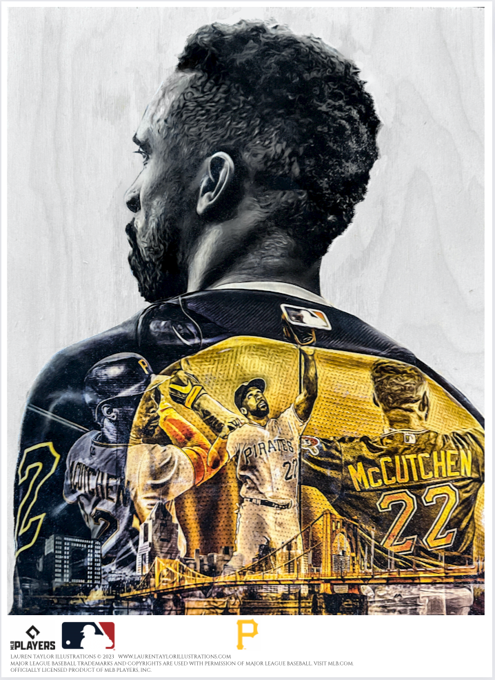 "Cutch" (Andrew McCutchen) Pittsburgh Pirates - Officially Licensed MLB Print - Limited Release /500