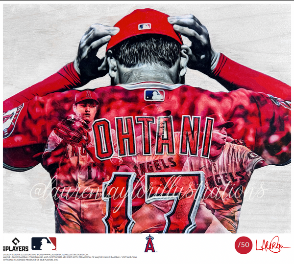Shohei Ohtani Poster Los Angeles Angels Baseball Print Gift 