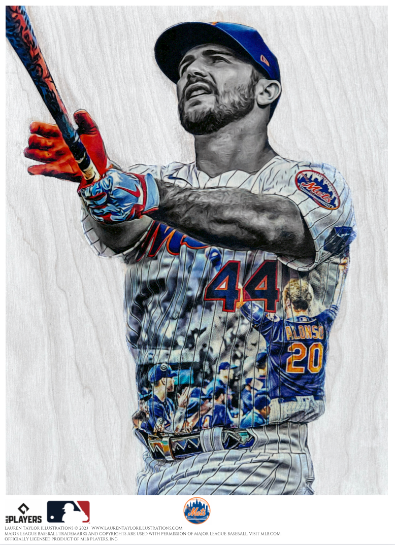 "Derby King" (Pete Alonso) New York Mets - Officially Licensed MLB Print - Limited Release /500