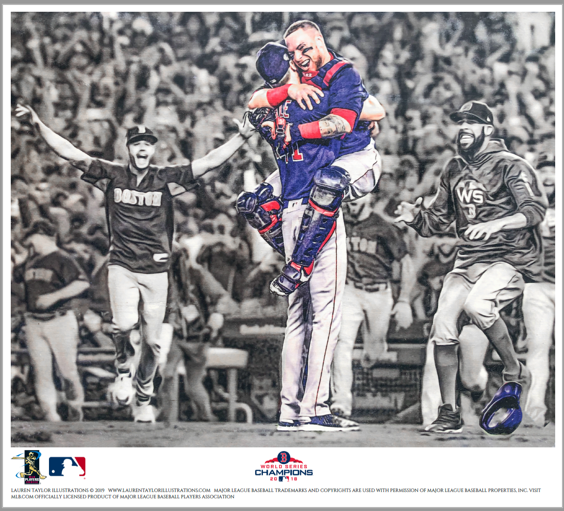 "Strike Three" (Christian Vázquez & Chris Sale)  - Officially Licensed MLB Print