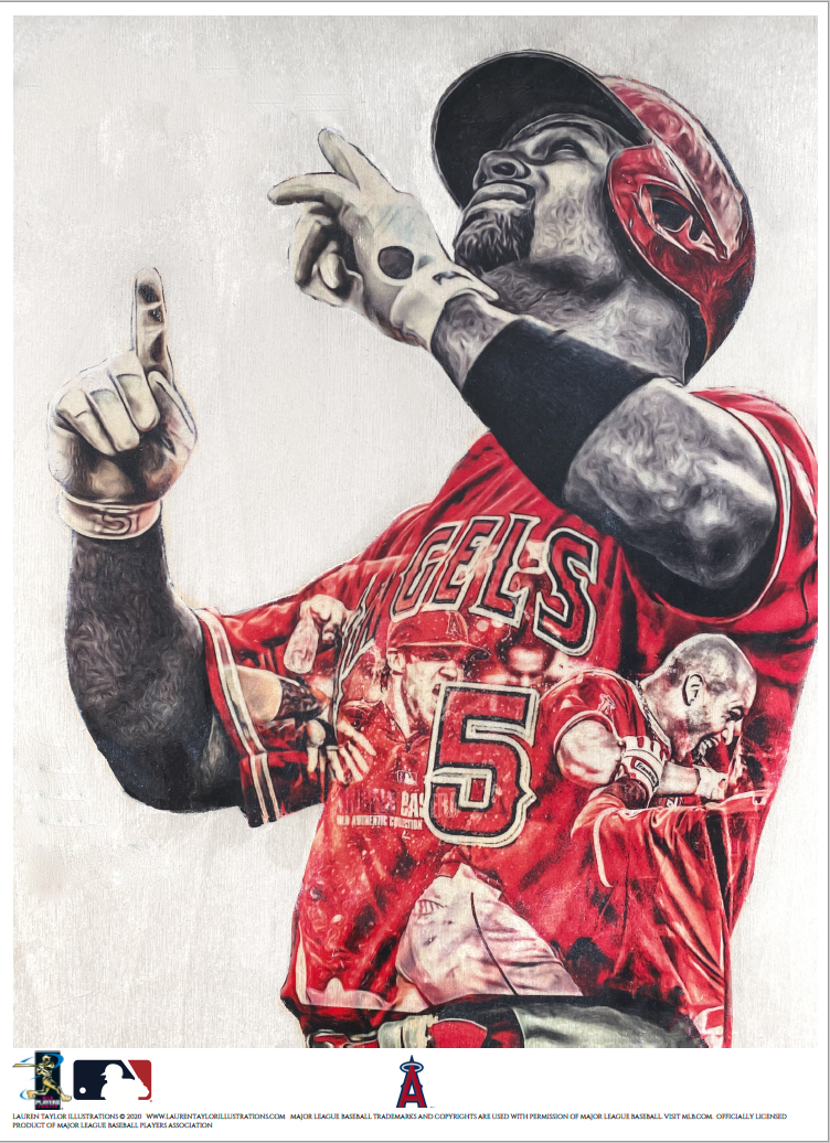 "Pujols" (Albert Pujols) Los Angeles Angels - Officially Licensed MLB Print - Limited Release