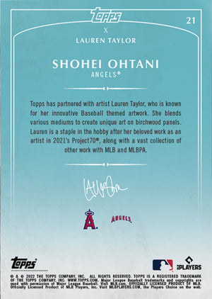 Lauren Taylor x Topps - Artist Autographed Shohei Ohtani Base Card