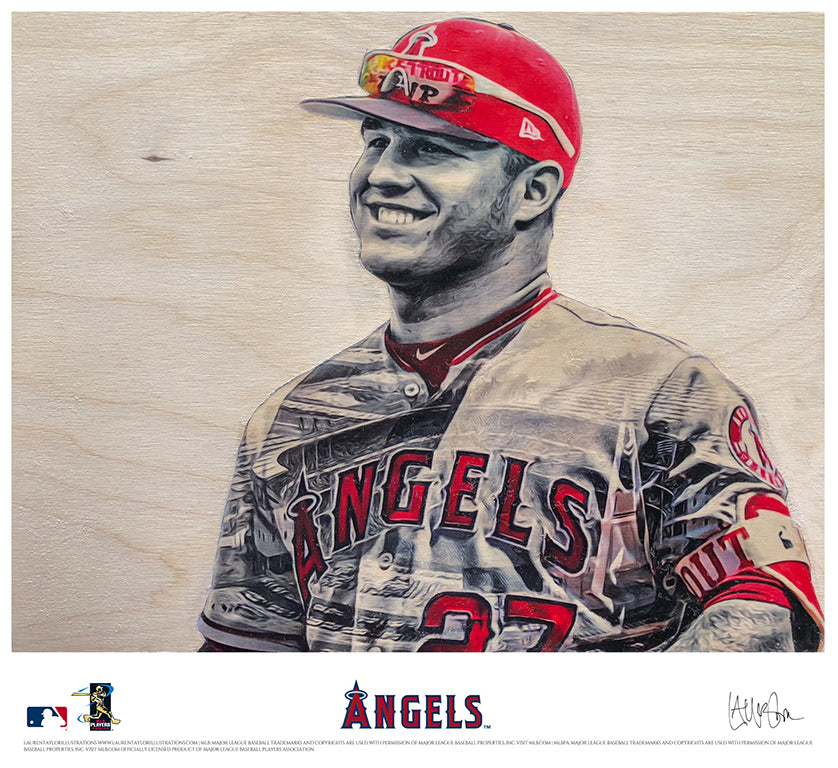 "Trout" - Officially Licensed MLB Print