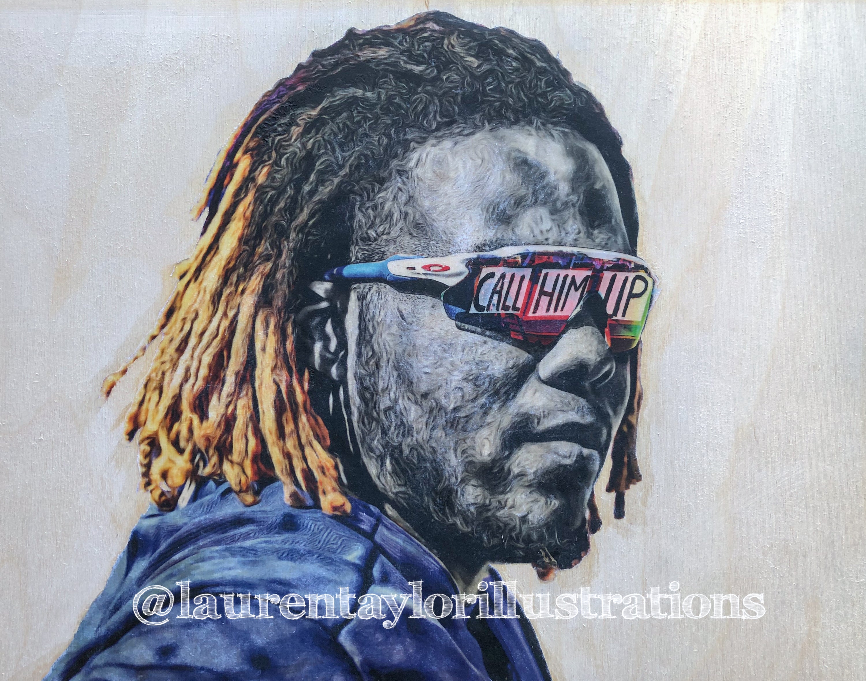 "Call Up" 1/1 Original on Wood