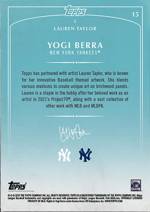 Lauren Taylor x Topps - Artist Autographed Yogi Berra Base Card